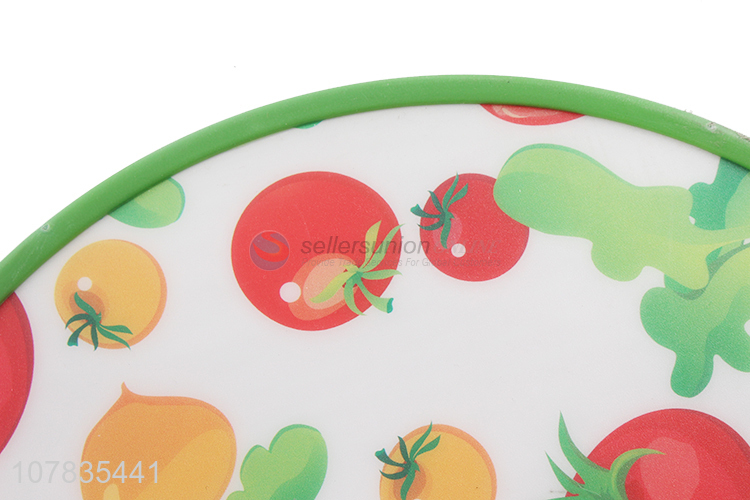 Popular product round kitchen food vegetable plastic chopping board