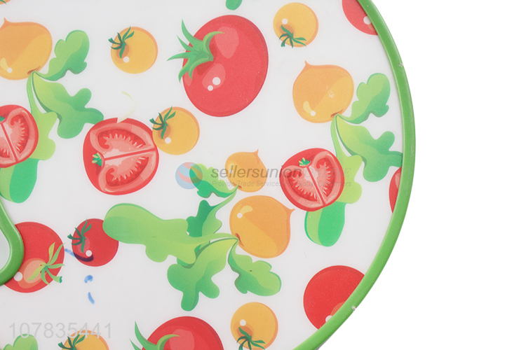 Popular product round kitchen food vegetable plastic chopping board