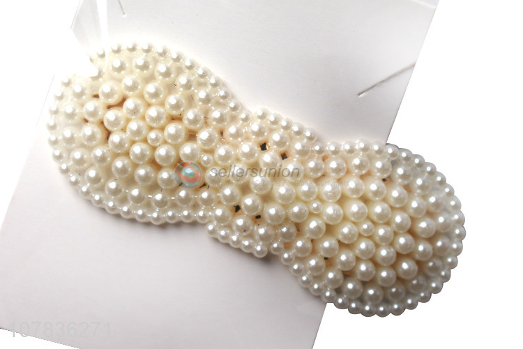 Best selling plastic pearl women hair clips for decoration