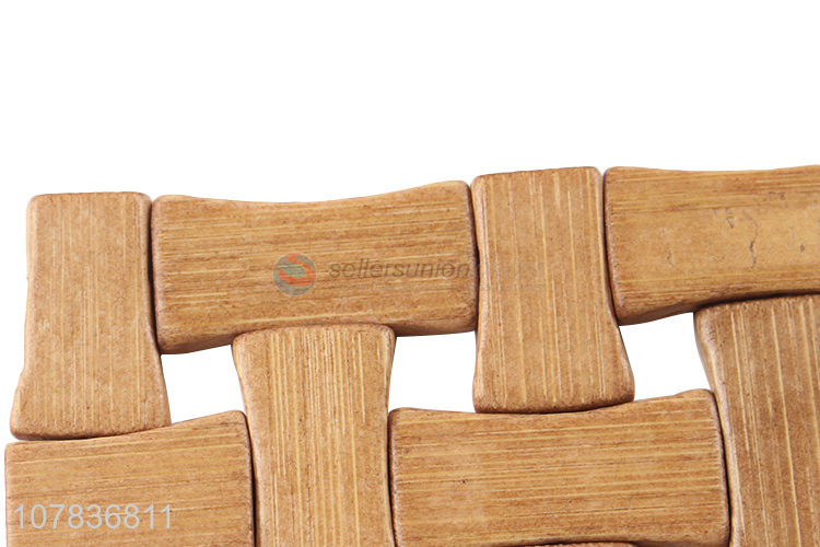 Creative design hollow wooden coaster kitchen thickened insulation pad
