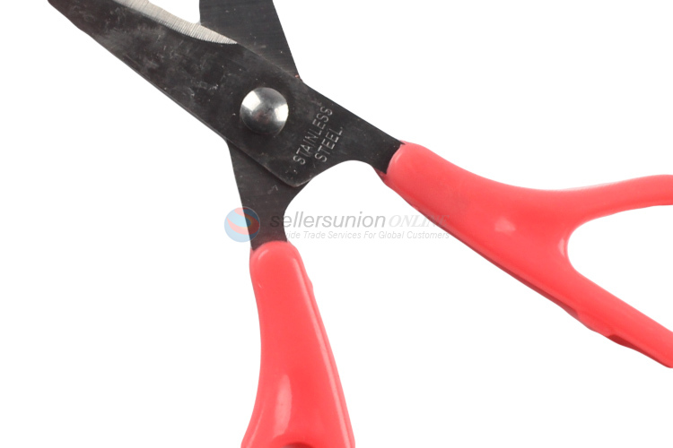 Wholesale paper cutting scissors plastic handle student scissors with cover