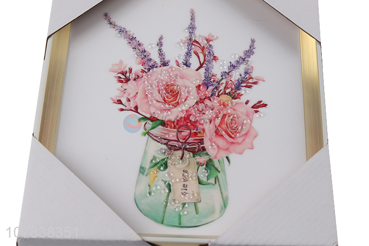 China wholesale creative printing flower painting for hotel decoration