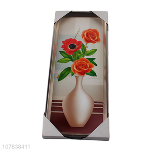 Factory wholesale flower vase painting hanging picture wall art