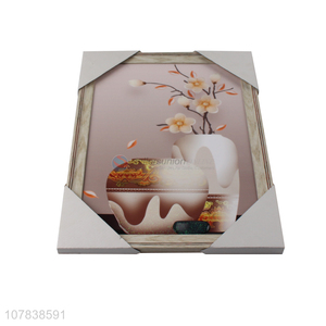 Hot selling living room decoration delicate flower vase painting