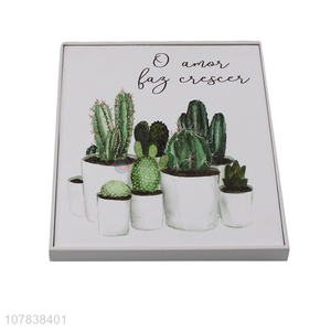 Hot sale creative modern paintings cactus painting wall decorations