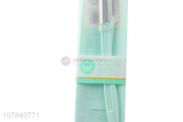 Popular product green plastic handle eyebrow trimmer set