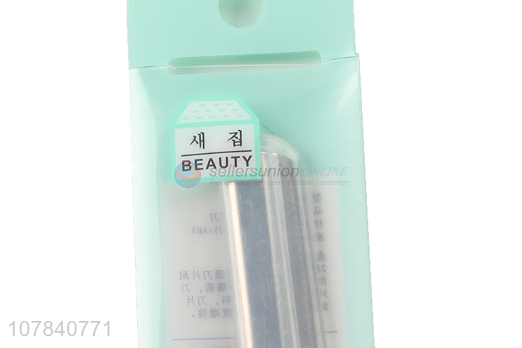 Popular product green plastic handle eyebrow trimmer set