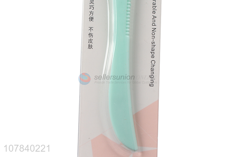 High quality green metal eyebrow cutter ladies makeup gadget