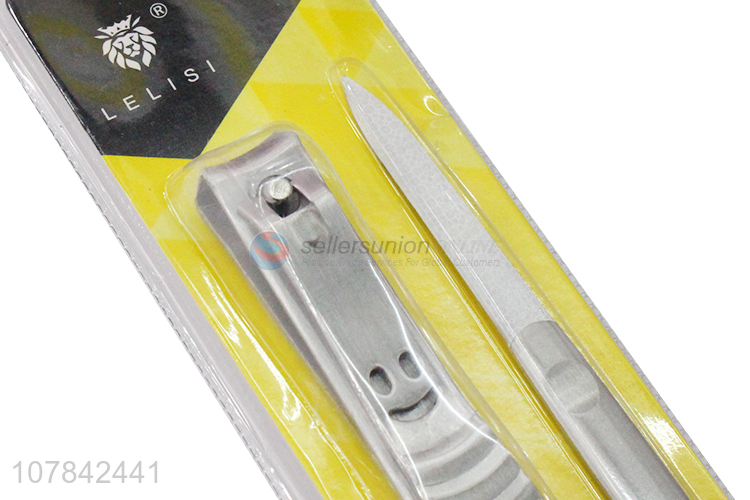 Hot selling professional stainless steel nail clipper and nail file set