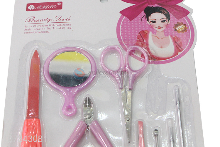 Wholesale vendor beauty tools with nail scissors pimple pin mirror