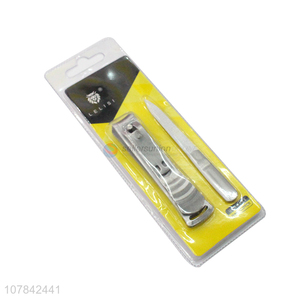 Hot selling professional stainless steel nail clipper and nail file set