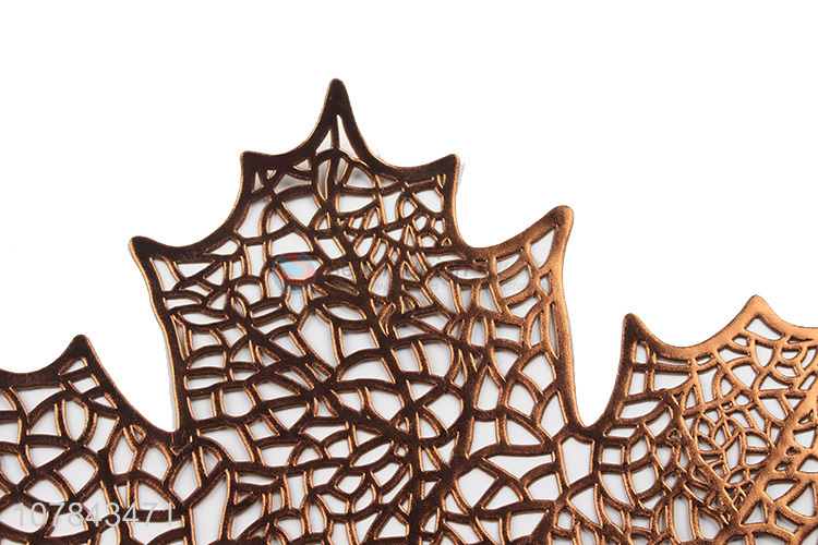 New creative brown maple leaf cup mat dining placemat