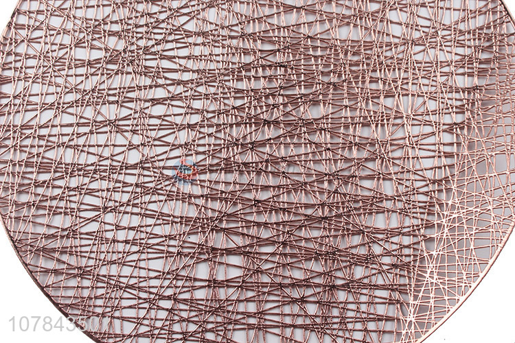 Good wholesale price rose gold round bowl mat insulate placemat