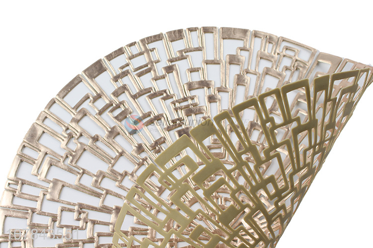 China export silver round hollow dining table insulate placemat