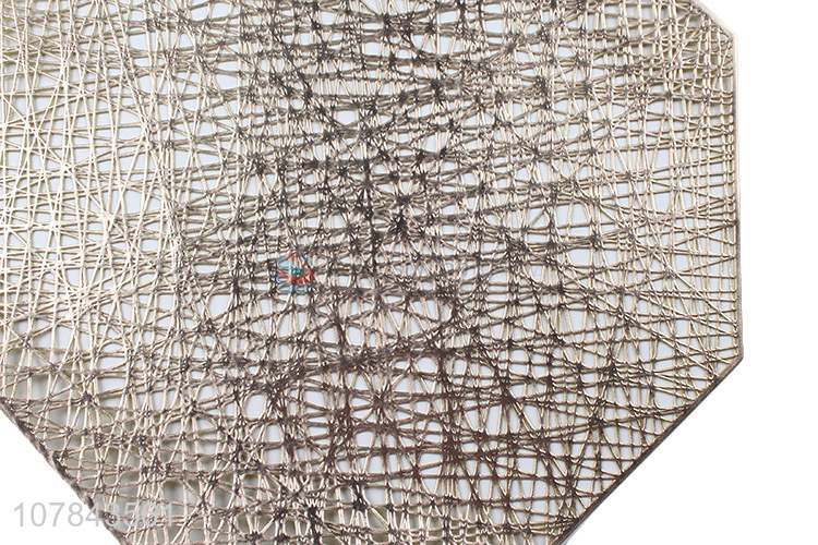 High quality champagne geometric octagon home insulate placemat