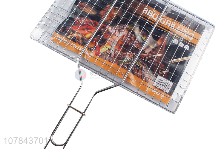 China factory foldable wire mesh fish grilling basket