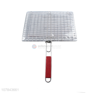 Online wholesale barbecue tool wooden handle grilling net