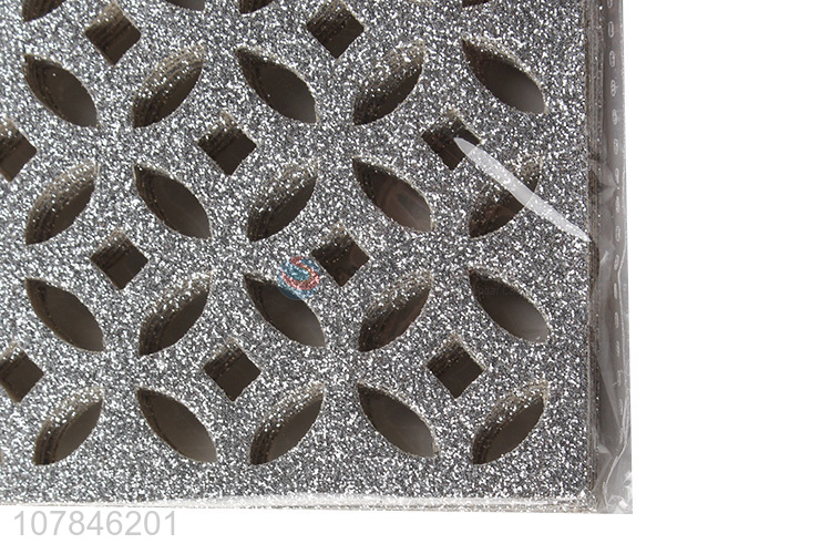 Factory direct silver sequins heat insulation coaster