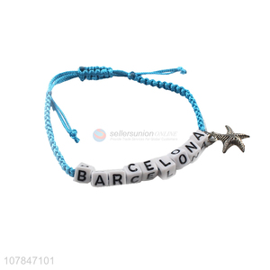 New design hand-woven friendship bracelet letter bracelet