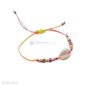 Popular product colourful hand strip bracelet with shells