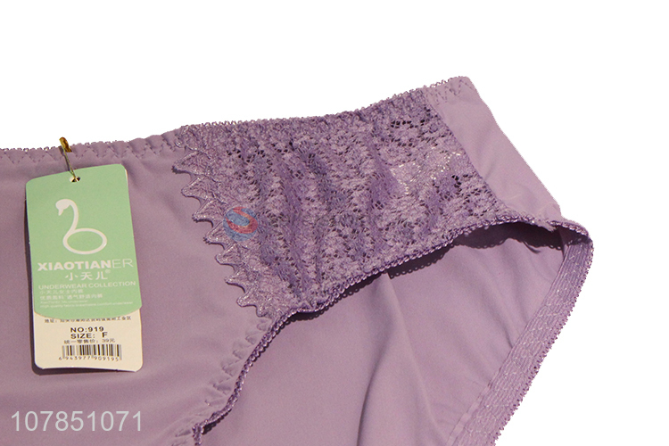 Yiwu wholesale purple lace seamless panties for women