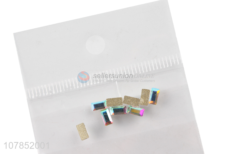 China products rectangular flatback AB rhinestones 3d nail decoration