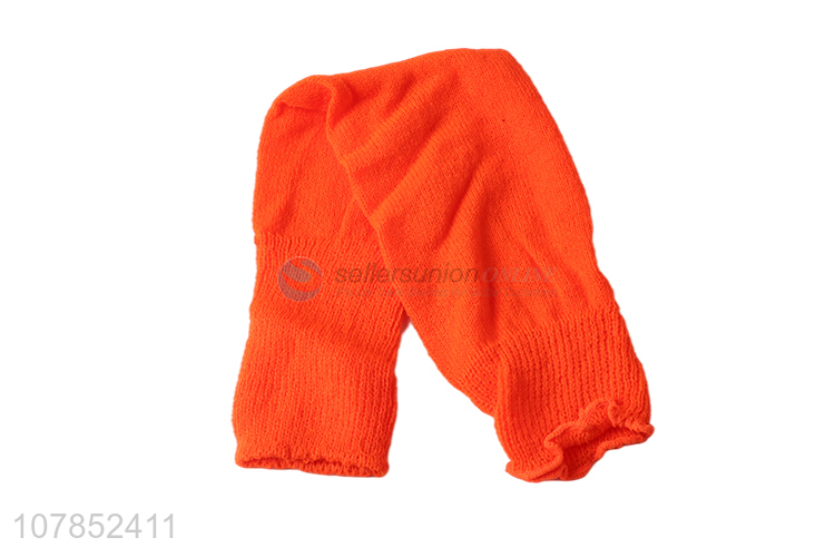 New arrival fluorescent color knitting fingerless gloves elbow mittens