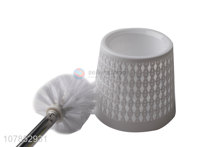 Low price white plastic household toilet brush with top quality