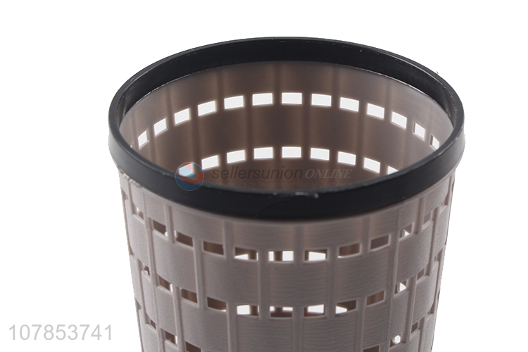 High quality gray plastic basket hollow universal storage basket