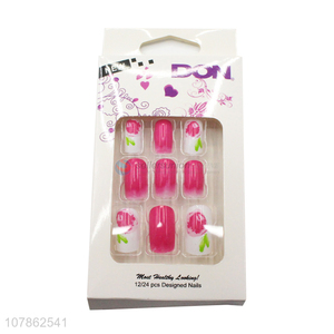 Colorful Full Cover False Nail Tips Press On Fake Nails