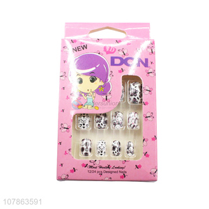 Cute Pattern Kids Nail Art Tips Artificial Nails Set