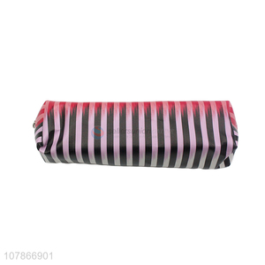 Wholesale cheap price stripe pattern pencil bag for stationery