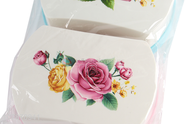 Online wholesale rose printed plastic soap box soap holder
