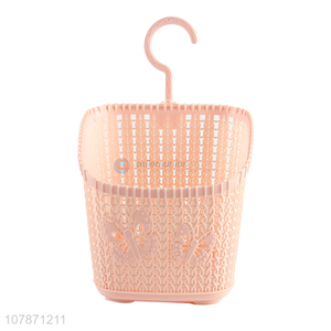 Latest arrival mini wall hanging bath basket plastic storage basket