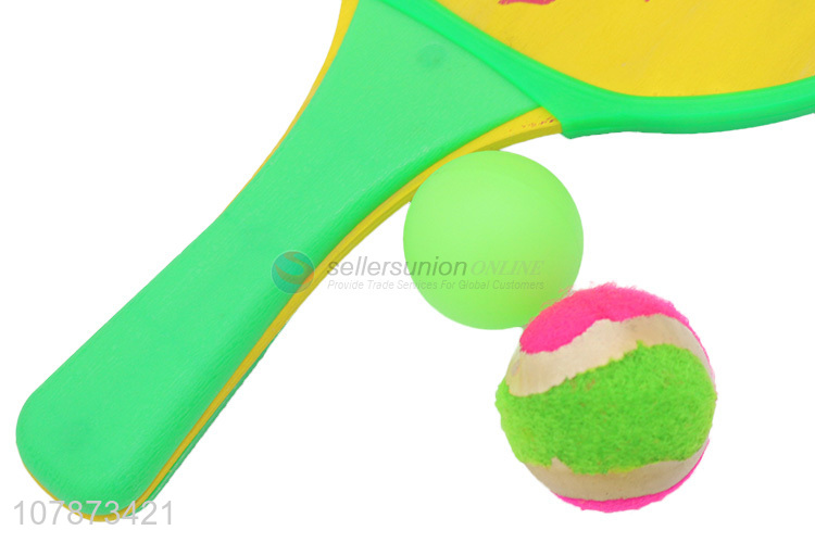 New products durable beach ball rackets outdoor sports with two balls