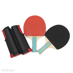 Ping-pong anywhere retractable portable table tennis net and post set