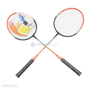 Factory price durable good elastic badminton racket set