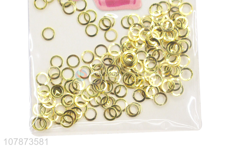 High quality golden ring nail metal decoration wholesale for girls