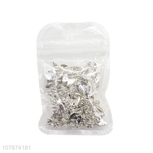 Hot Selling Silver Bow Decorated Nail Diamond Wholesale