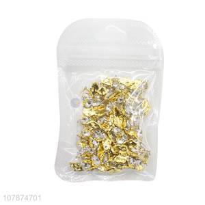 Factory direct sale golden metal nail art stickers nail DIY jewelry