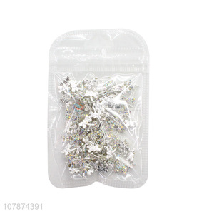 Good quality silver diamond butterfly nail art diamond ladies nail accessories