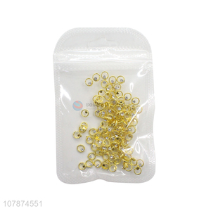 High quality golden nail art metal decoration wholesale for girls