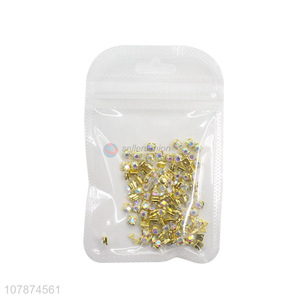Factory wholesale golden three-dimensional metal accessories nail art decoration