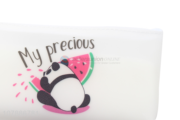 China export white cartoon universal pencil case student stationery bag