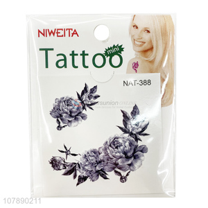 Custom Flower Pattern Temporary Tattoo Stickers For Sale