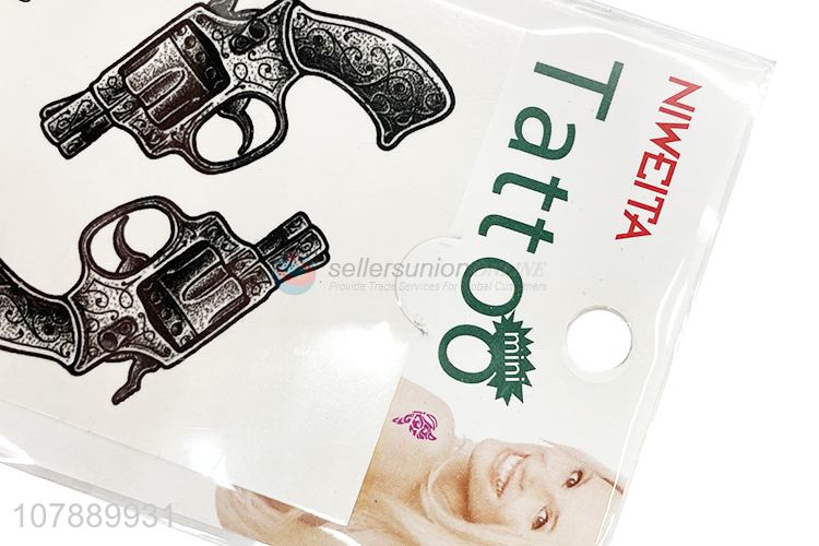 Hot Sale Gun Pattern Removable Temporary Tattoos Sticker