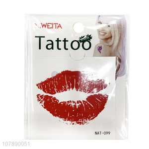 Popular Sexy Red Lip Pattern Temporary Tattoo Stickers For Sale