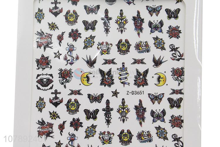 Best selling delicate design paper diy nail art stickers wholesale