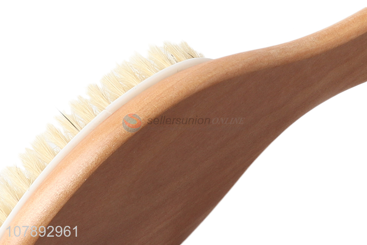High quality soft bristle wooden bath brush exfoliating brush