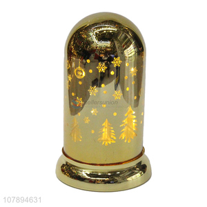 Hot sale electric led Christmas glass cloche lamp for holiday decoration